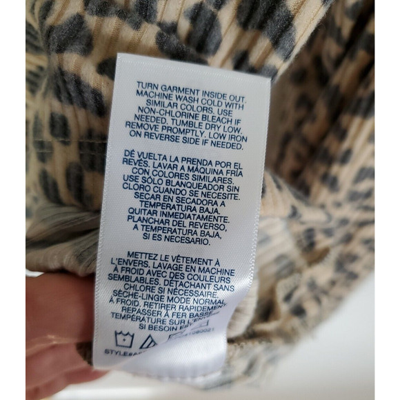 Angels Forever Young Hoodie Shirt Womens Large Brown Animal Print New - Picture 13 of 16